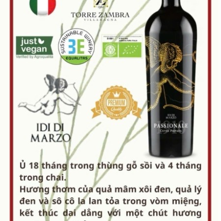 Passionale Cuvée Privata – Rượu Vang Ý Cao Cấp