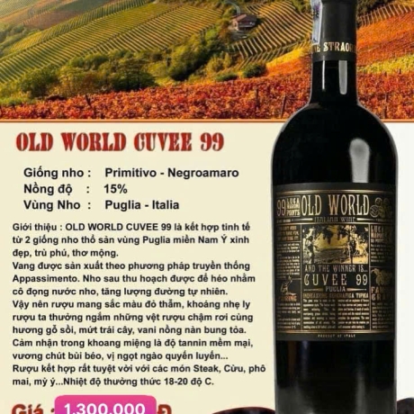 Vang Old World Cuvee 99 - Italia